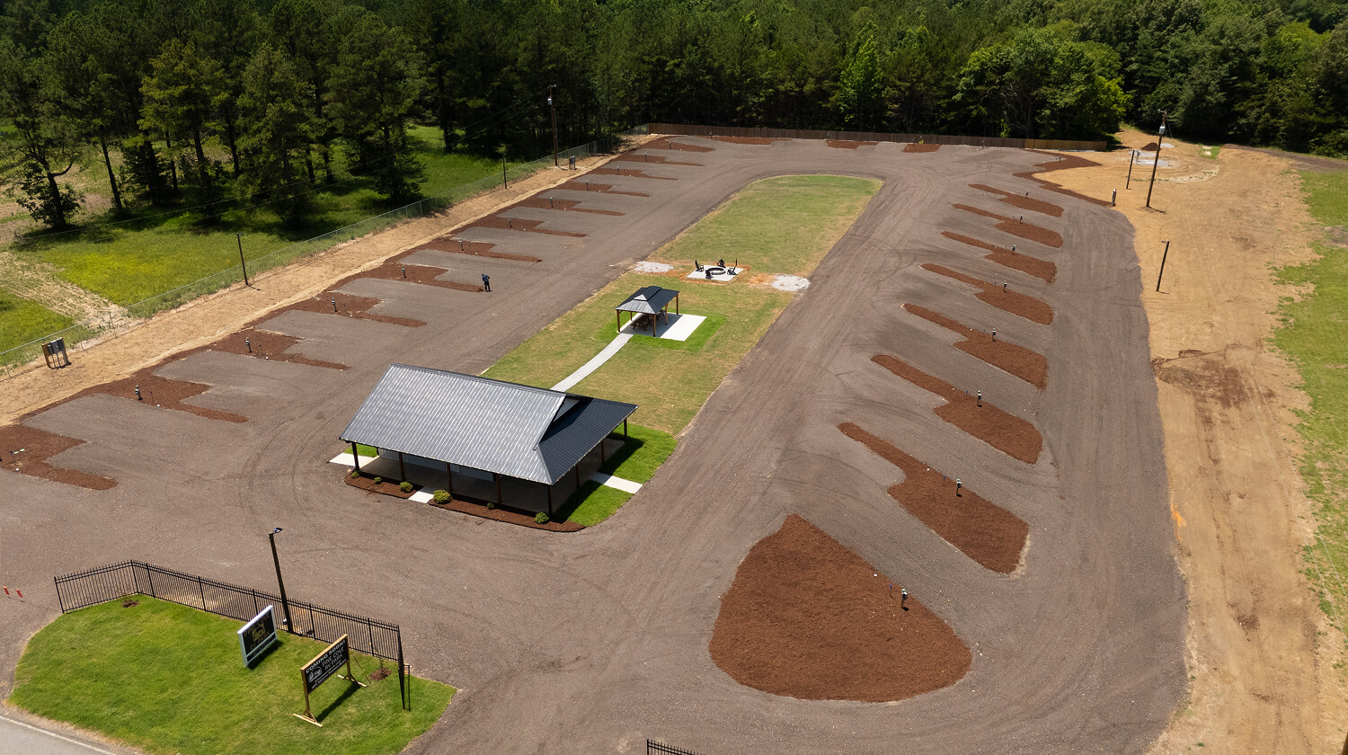 aerial view of the campground property